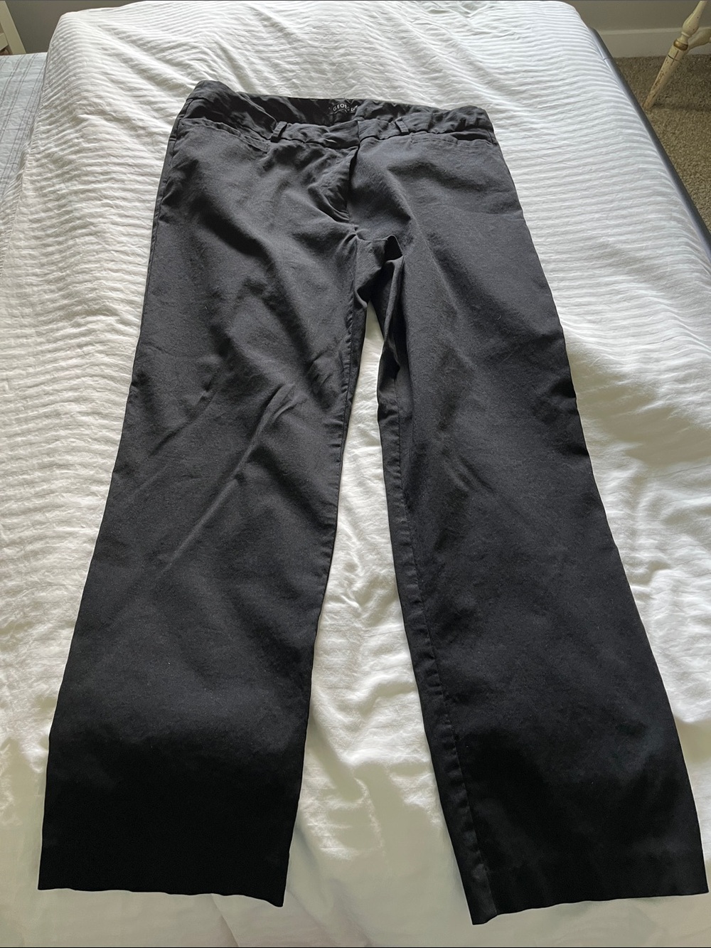 George Women's Black Straight-Leg Pants